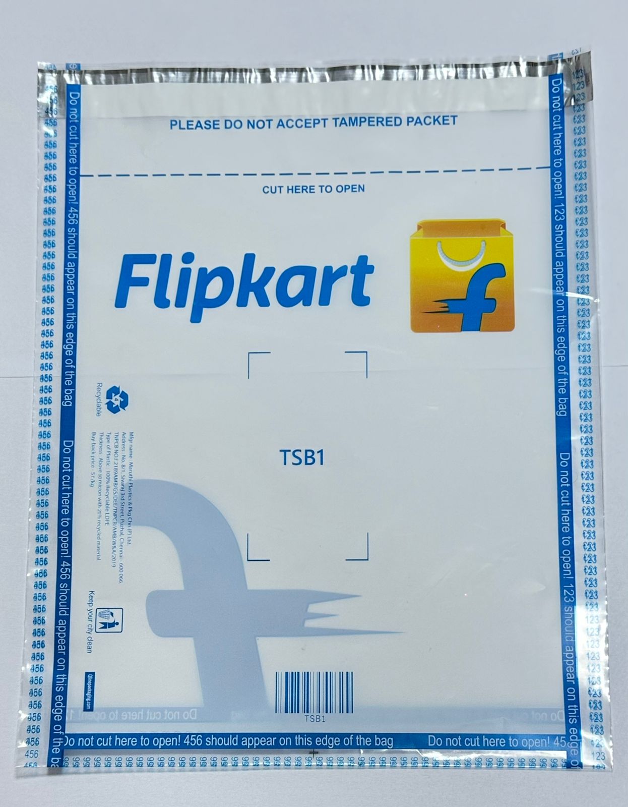 Flipkart Transparent Courier Bags - 52 Micron